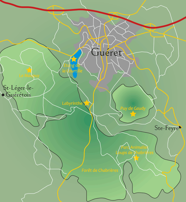 Carte de Guéret