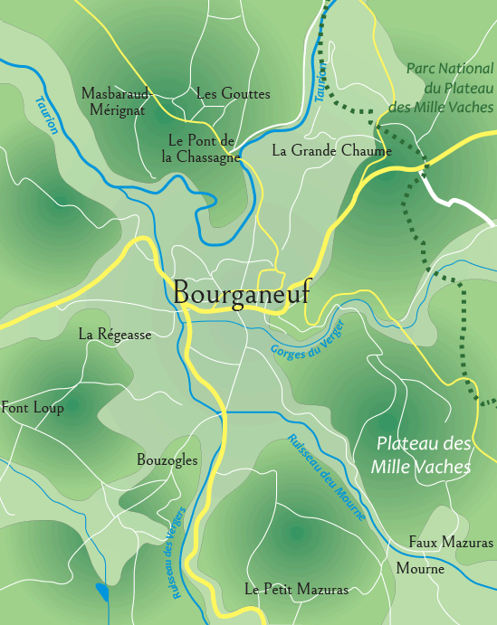 Carte de Bourganeuf