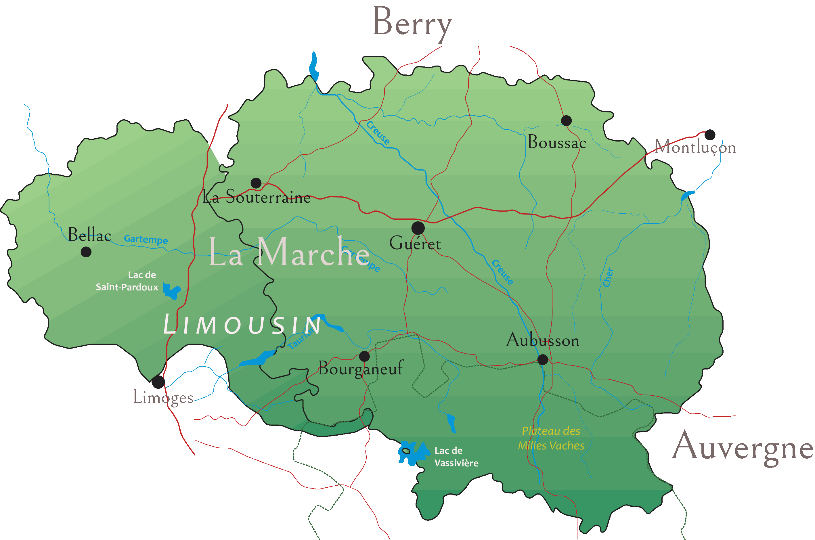 Secteurs géographique de La Marche